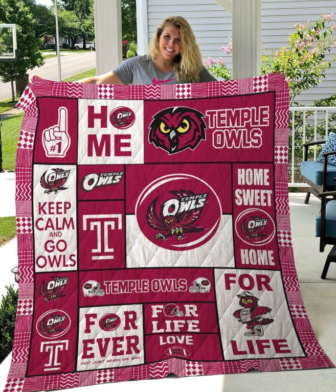 Temple Owls V1 Quilt Blanket