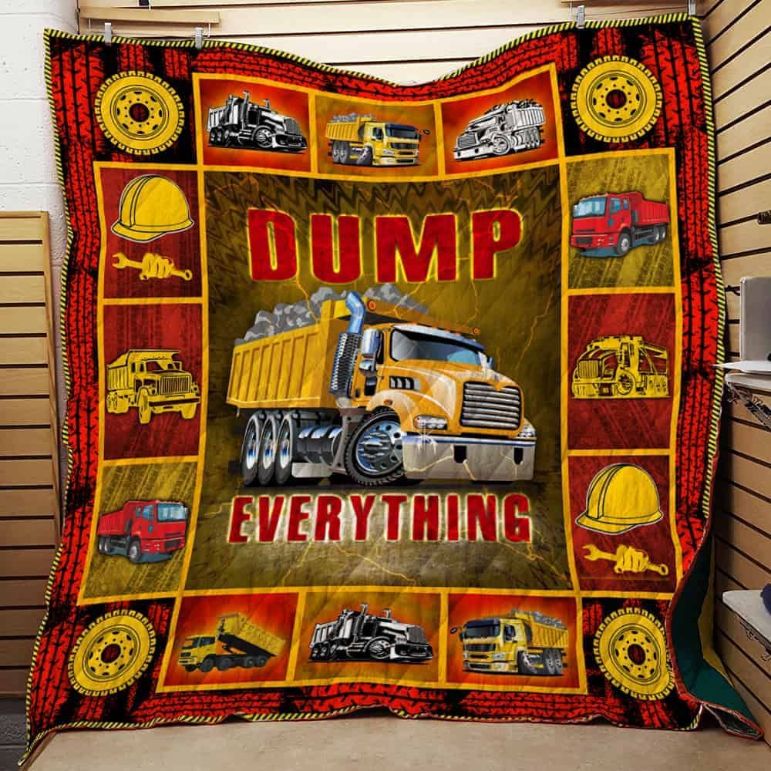 Truck Dump Everything Quilt Blanket