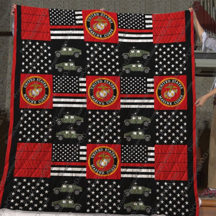 United Statesmarine Corps Symbol Quilt Blanket