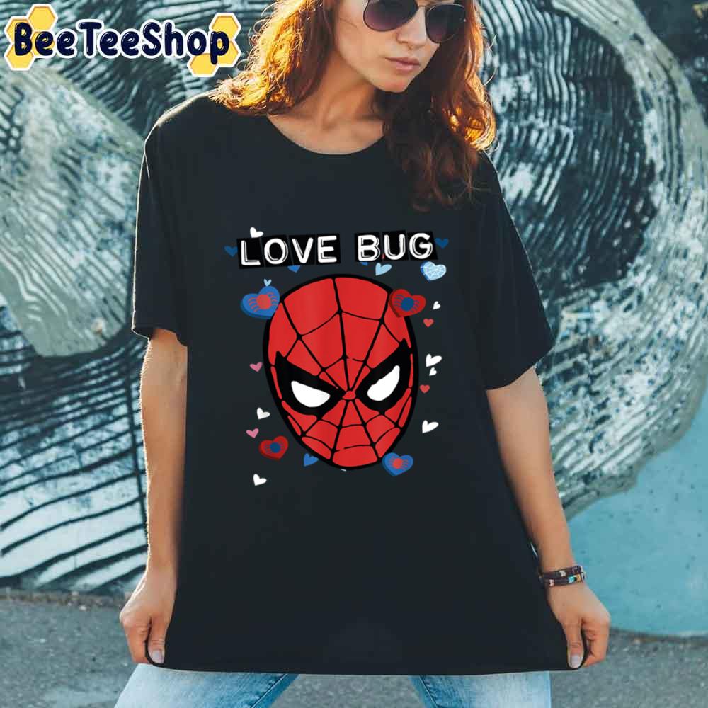 Valentine’s Day Spiderman Love Bug Portrait Unisex T-Shirt