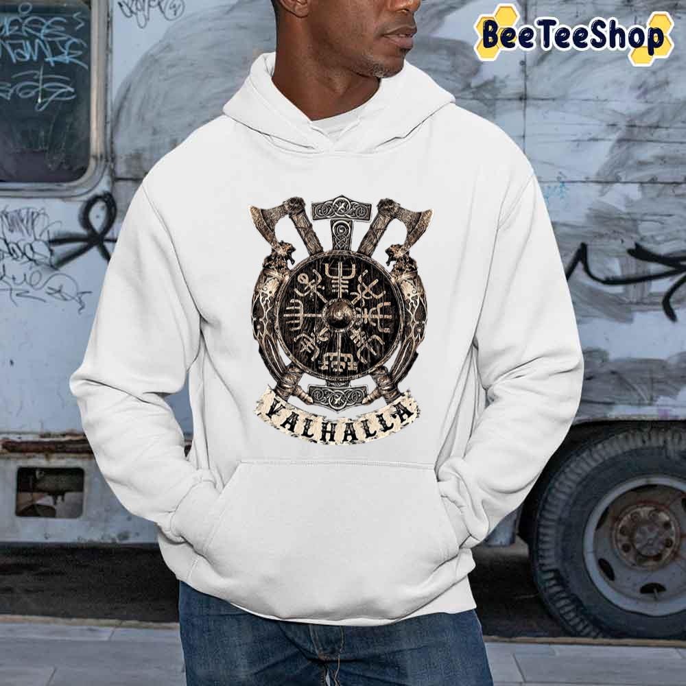 Viking Axe Logo Valhalla Game Unisex Hoodie