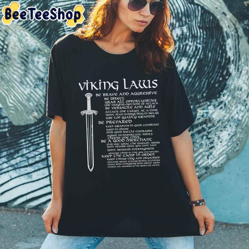 Viking Laws Scandinavian Warriors Sword Distressed Unisex T-Shirt