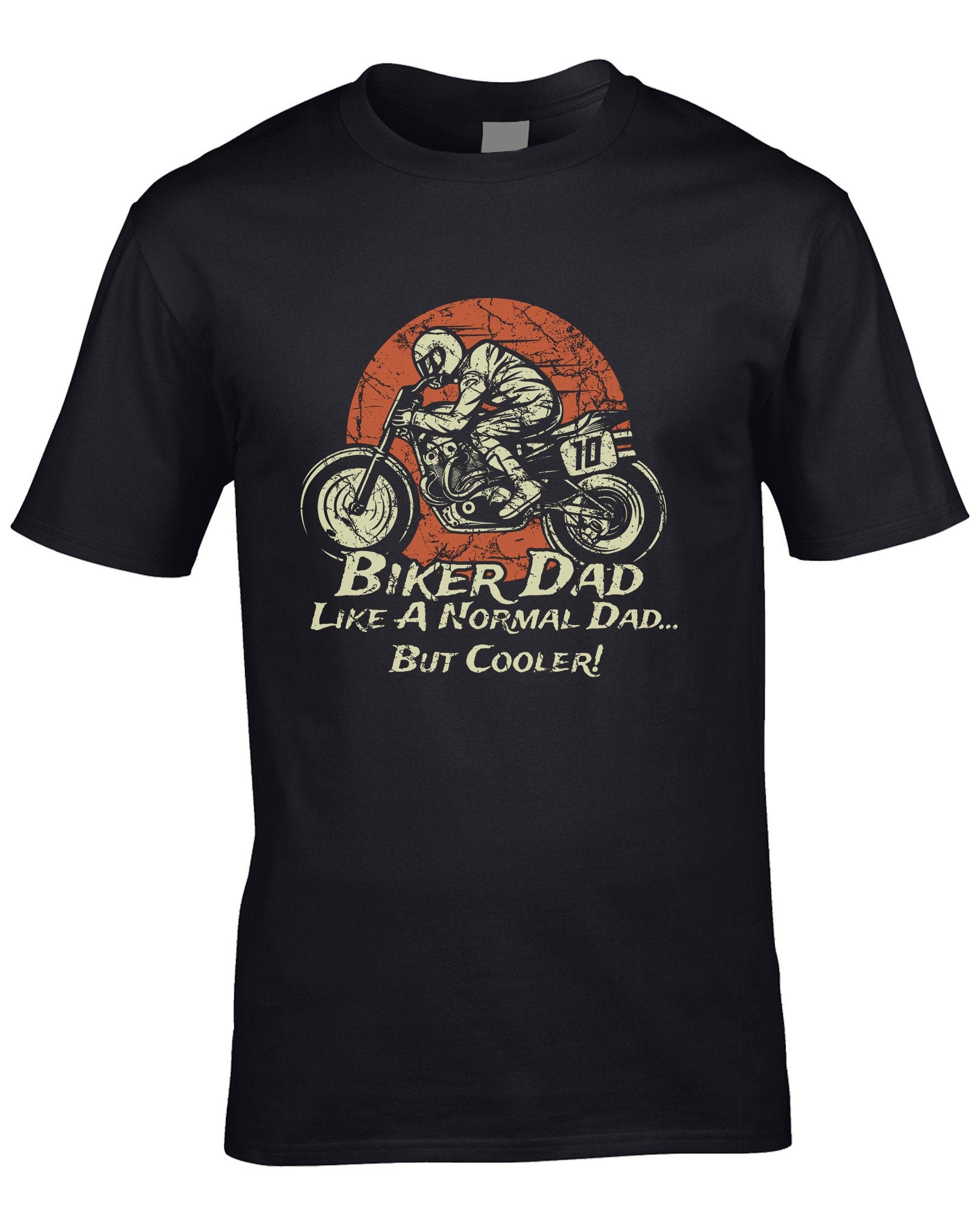 Vintage Biker Dad Like A Normal Dad But Cooler Happy Father’s Day Unisex T-Shirt