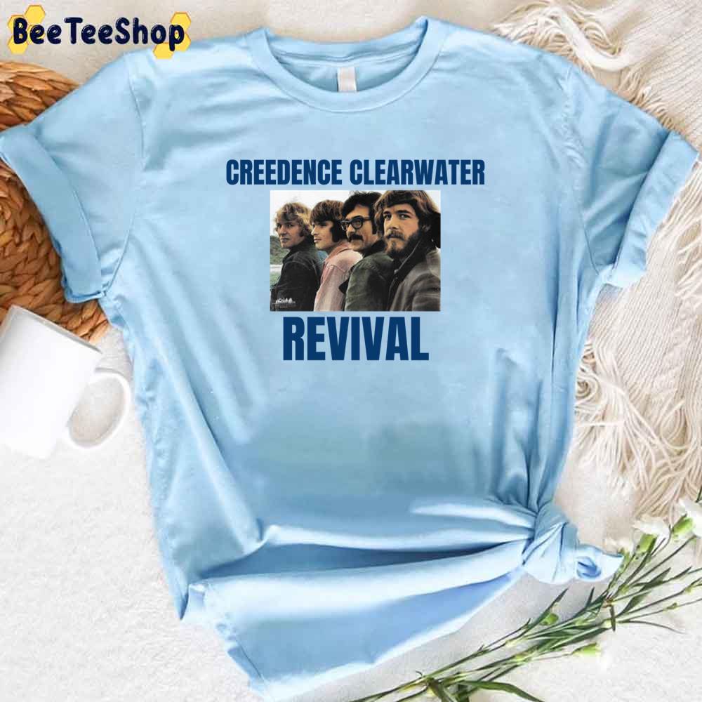 Vintage Blue Style Creedence Clearwater Revival Band Album Unisex T-Shirt