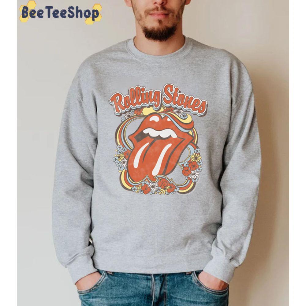 Vintage Flower The Rolling Stone Rock And Roll Unisex Sweatshirt