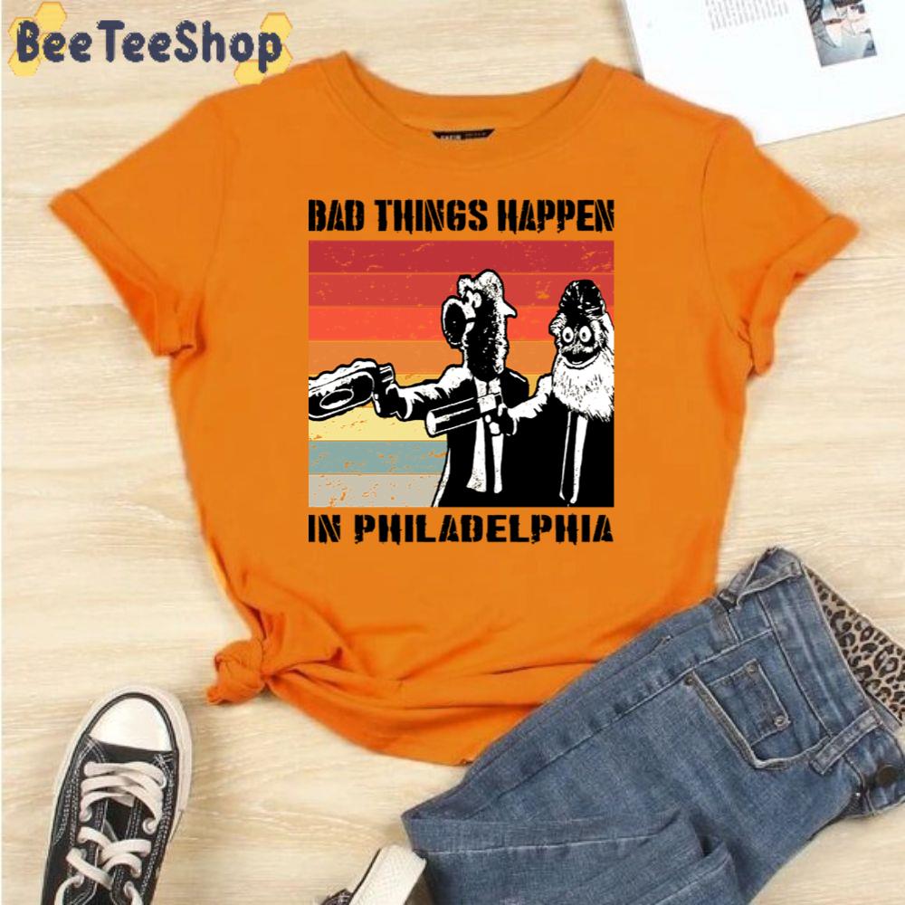 Vintage Style Bad Things Happen In Philadelphia Flyers Hockey Unisex T-Shirt