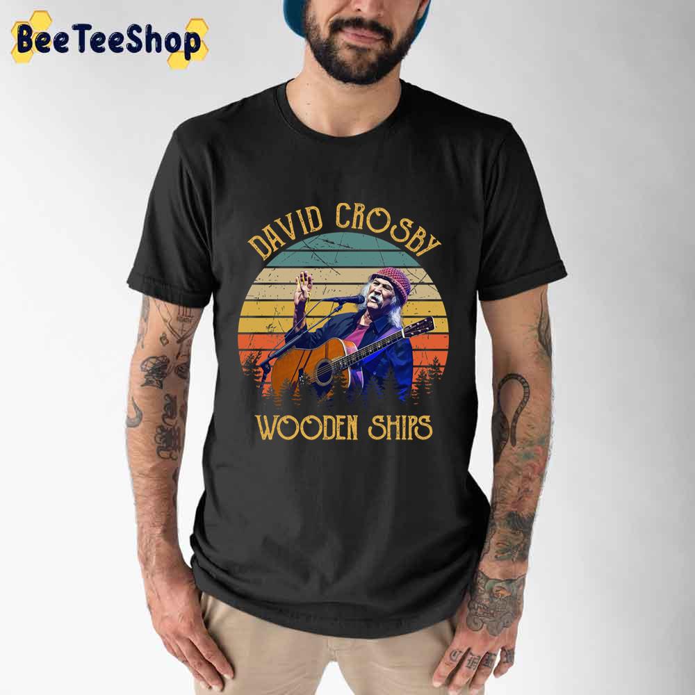 Vintage Style Crosby Wooden Crosby Stills Nash And Young Unisex T-Shirt