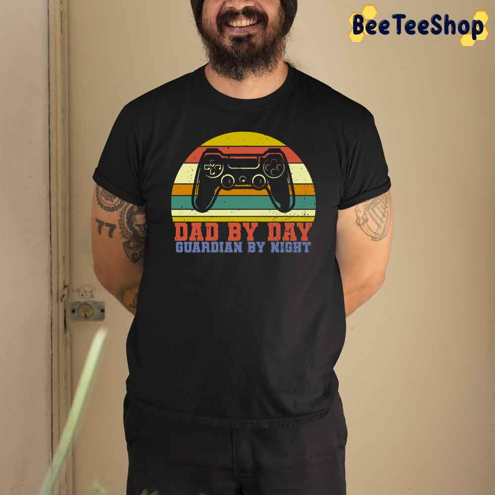 Vintage Style Dad By Day Guardian By Night Unisex T-Shirt