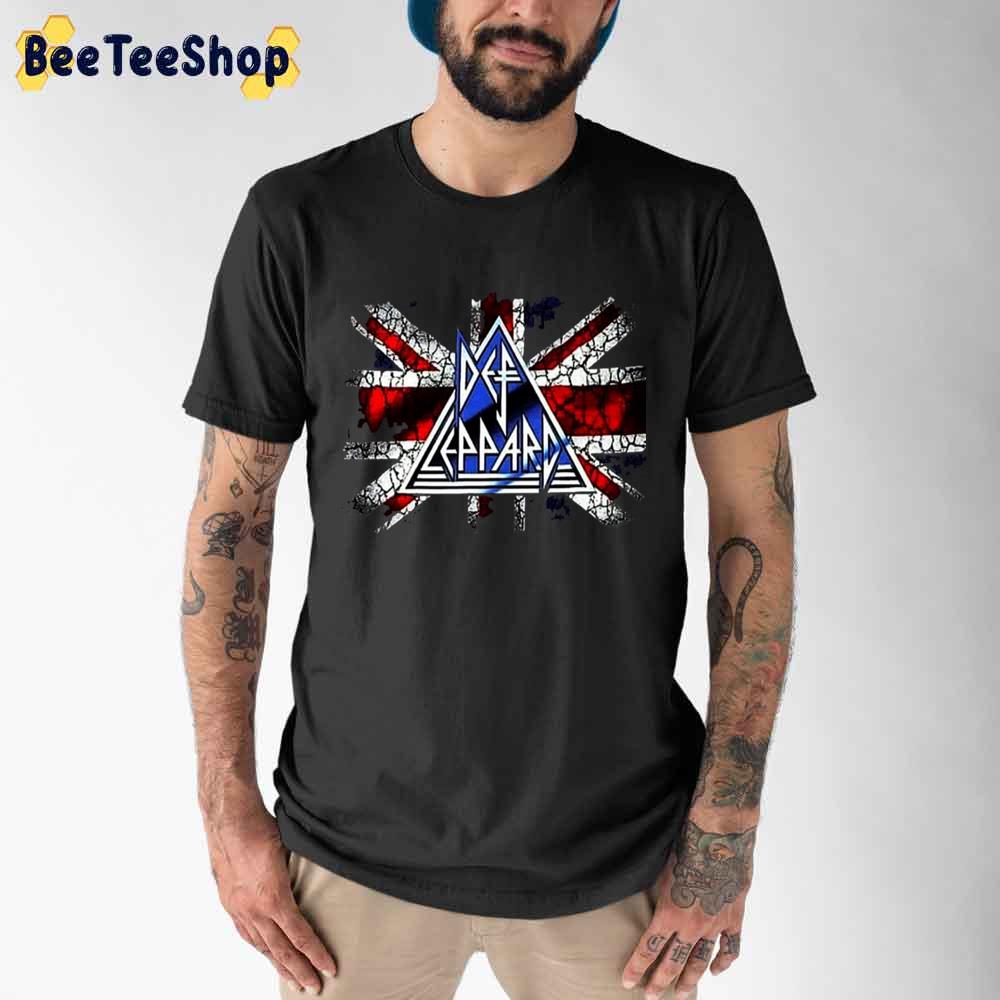 Vintage Style England Flag Def Leppard Unisex T-Shirt