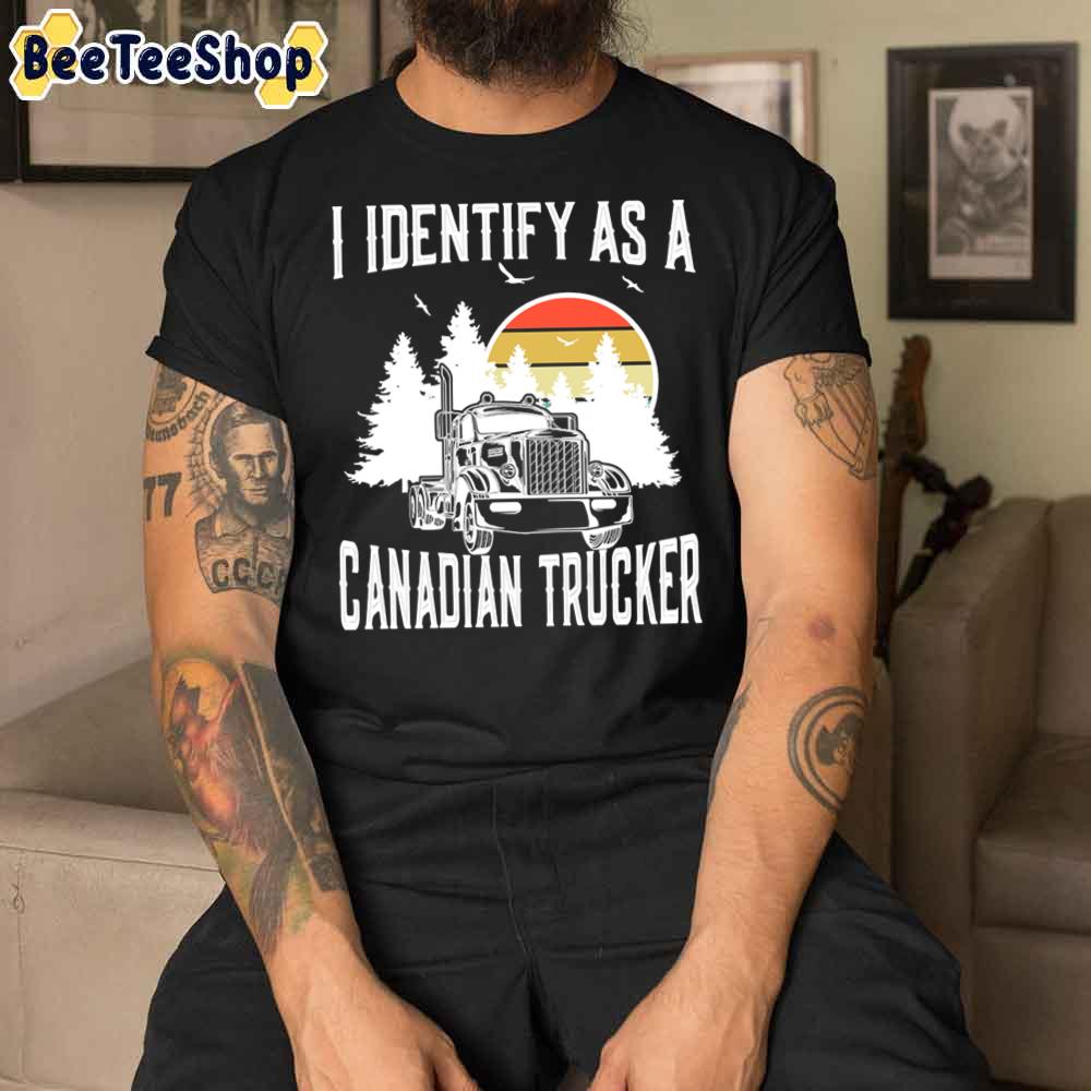 Vintage Style I Identify As A Canadian Trucker Unisex T-Shirt