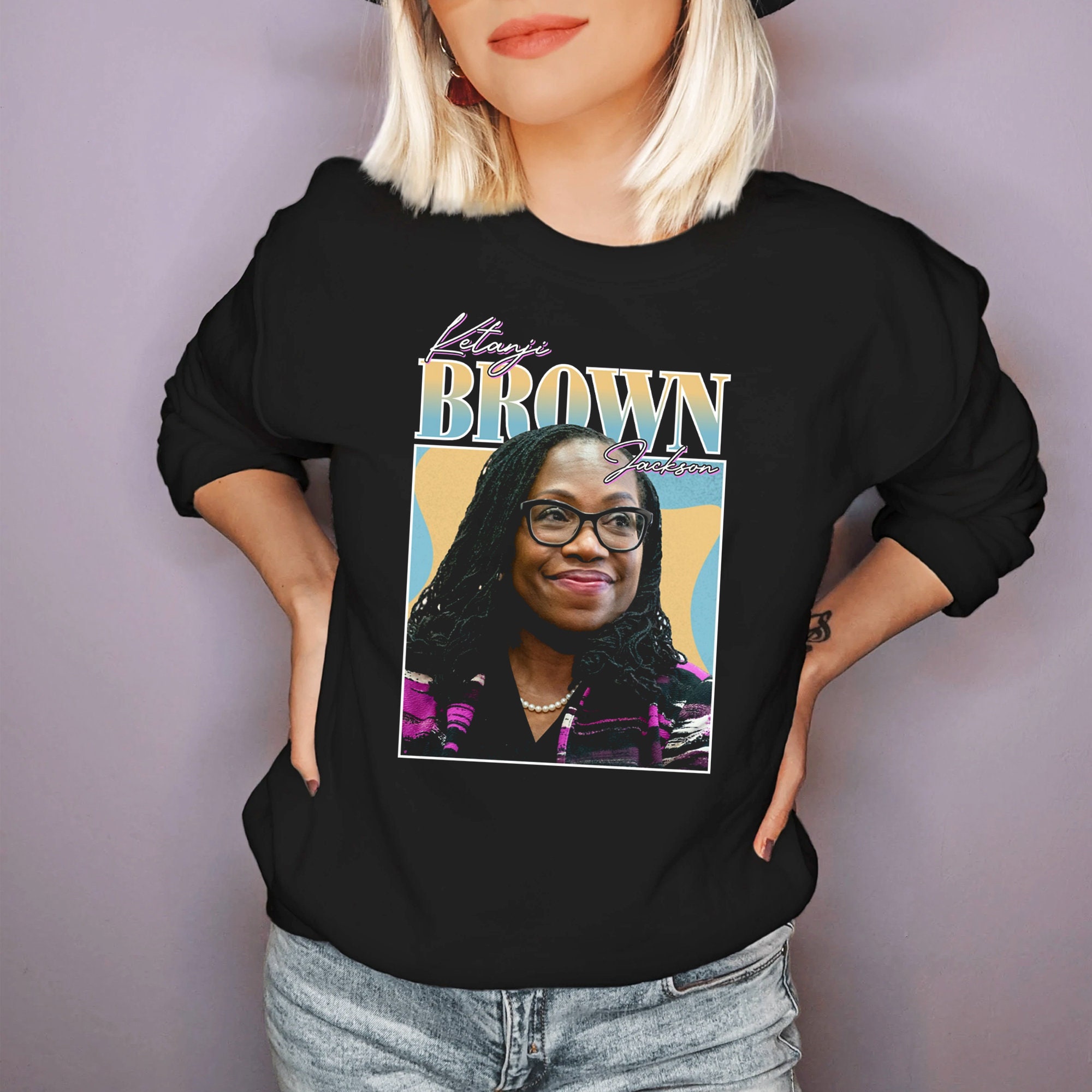 Vintage Style Kbj Ketanji Brown Jackson First Black Woman Unisex Sweatshirt