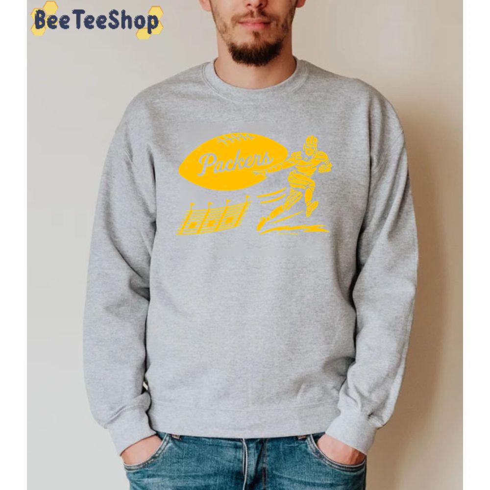 Vintage Yellow Green Bay Packers Football Unisex Sweatshirt