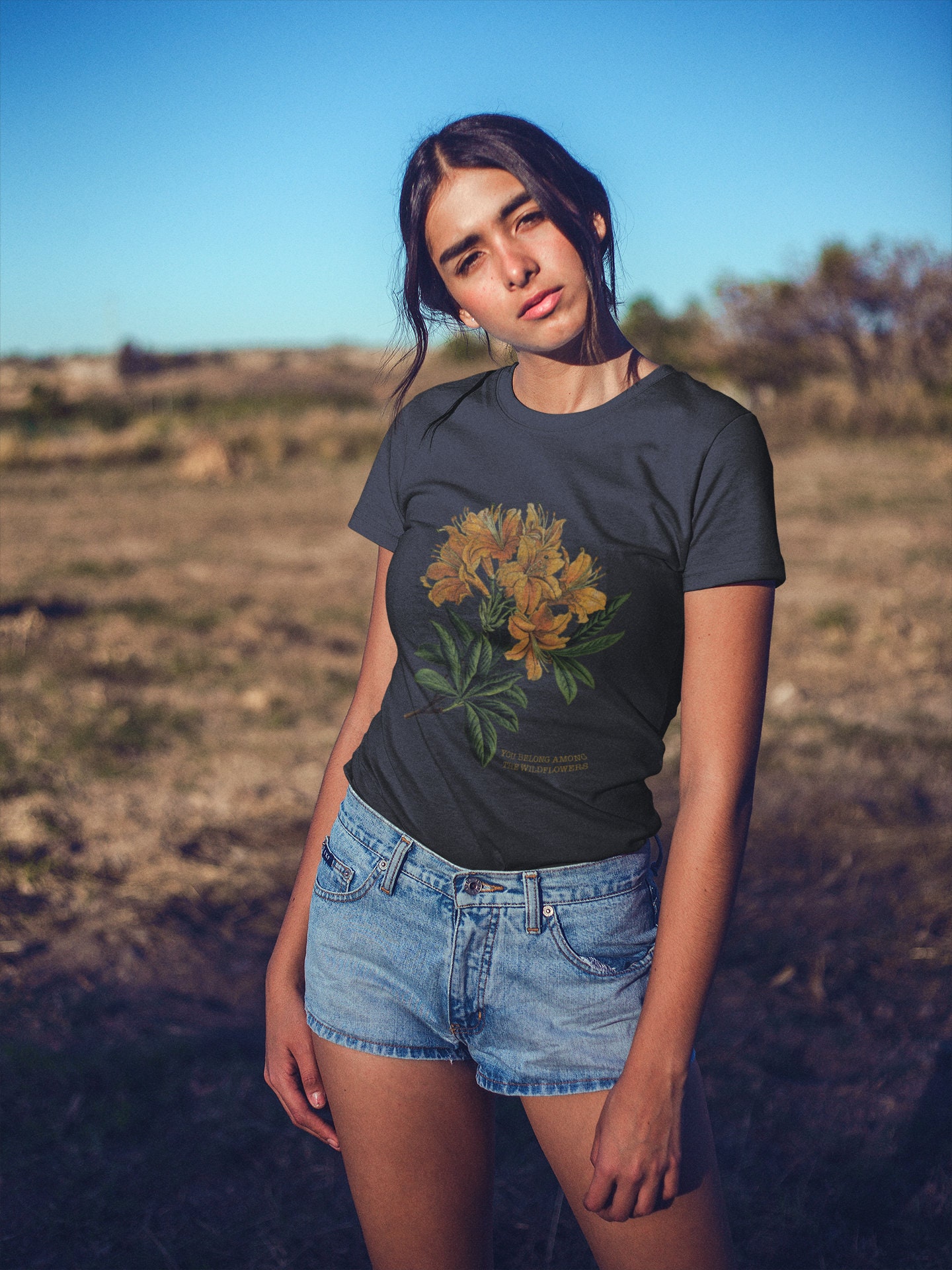 Vintage You Belong Among The Wildflowers Hippie Style Unisex T-Shirt