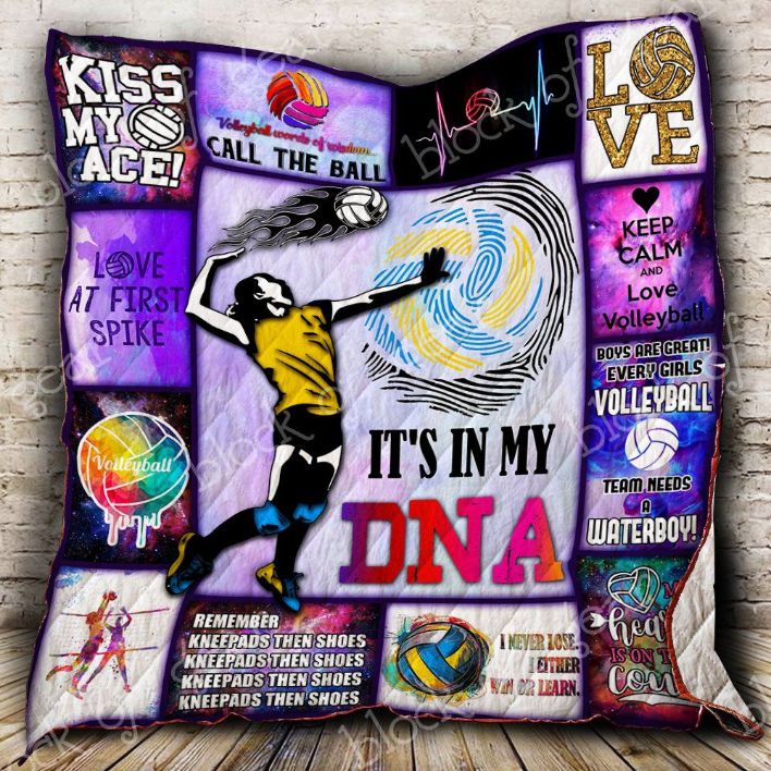 Volleyball It’s In My Dna Quilt Blanket