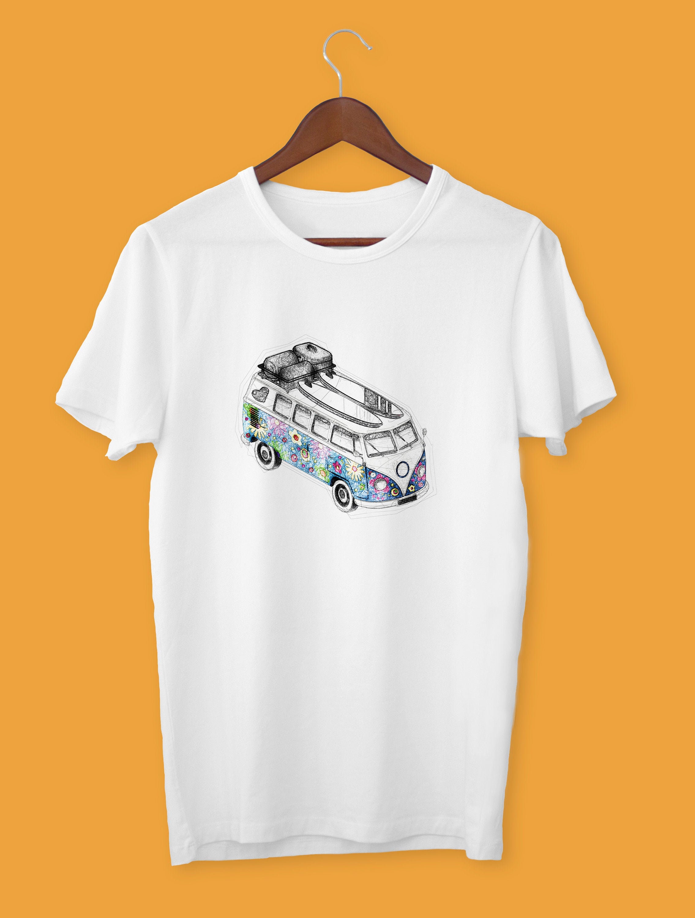 Vw Van Camper Hippie Unisex T-Shirt