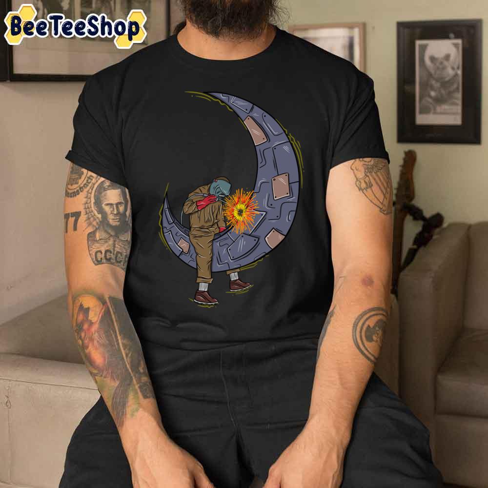 Welder Metal Moon Unisex T-Shirt