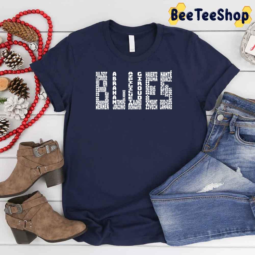 White Blues Text Chelsea Fooball Unisex T-Shirt