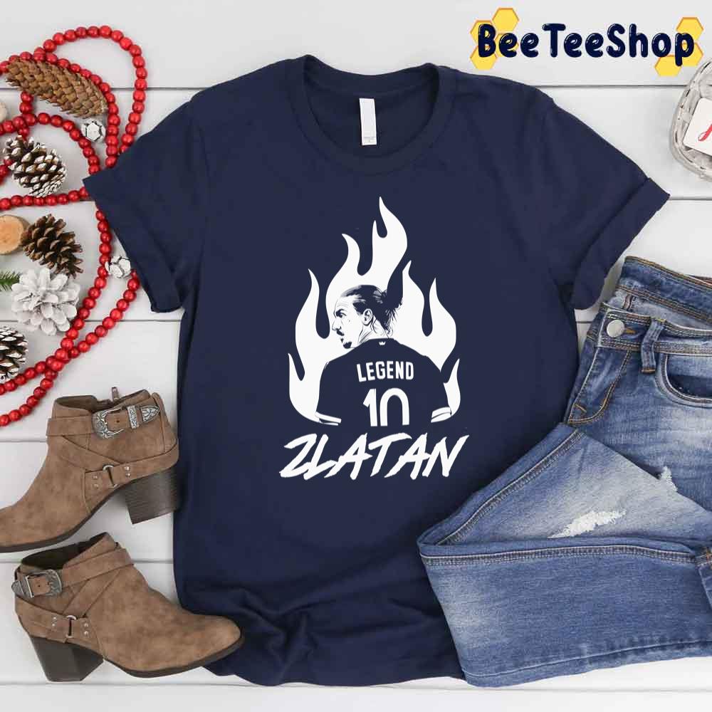 White Fire Zlatan Ibrahimovic Football Unisex T-Shirt