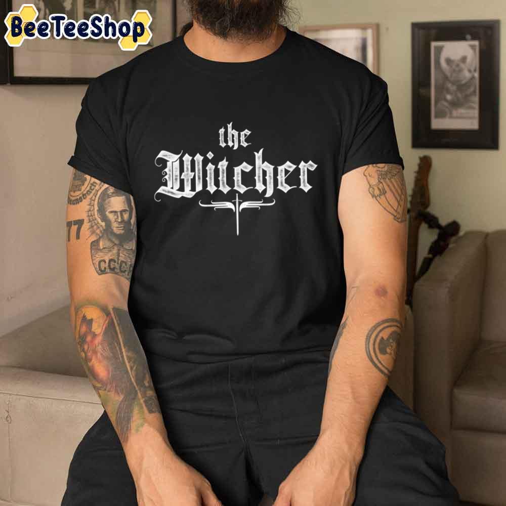 Witcher White Calligraphic Inscription The Witcher Unisex T-Shirt