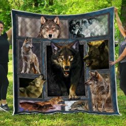 Wolf Premium Picture Collection Quilt Blanket