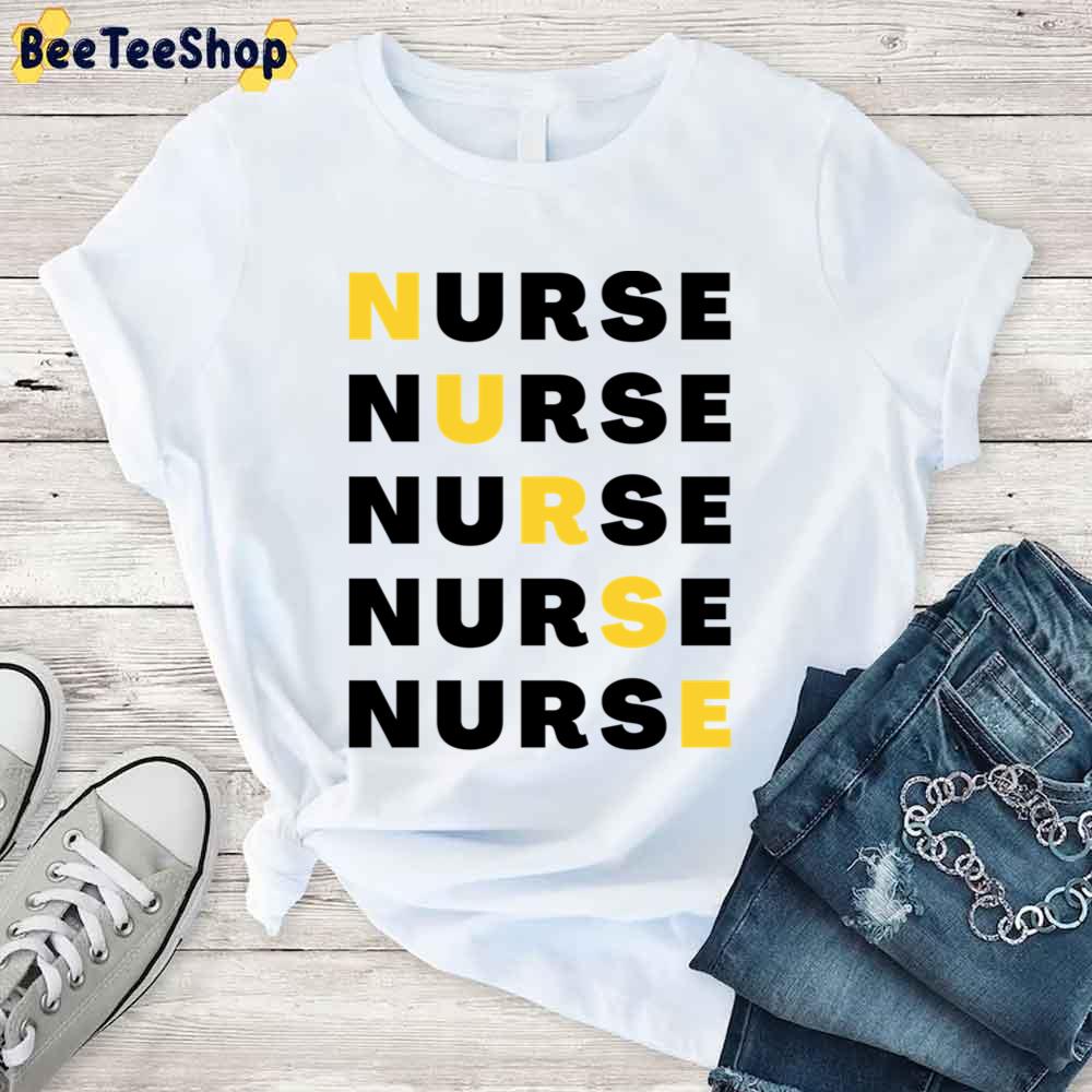 Yellow And Black Style Nurse Unisex T-Shirt