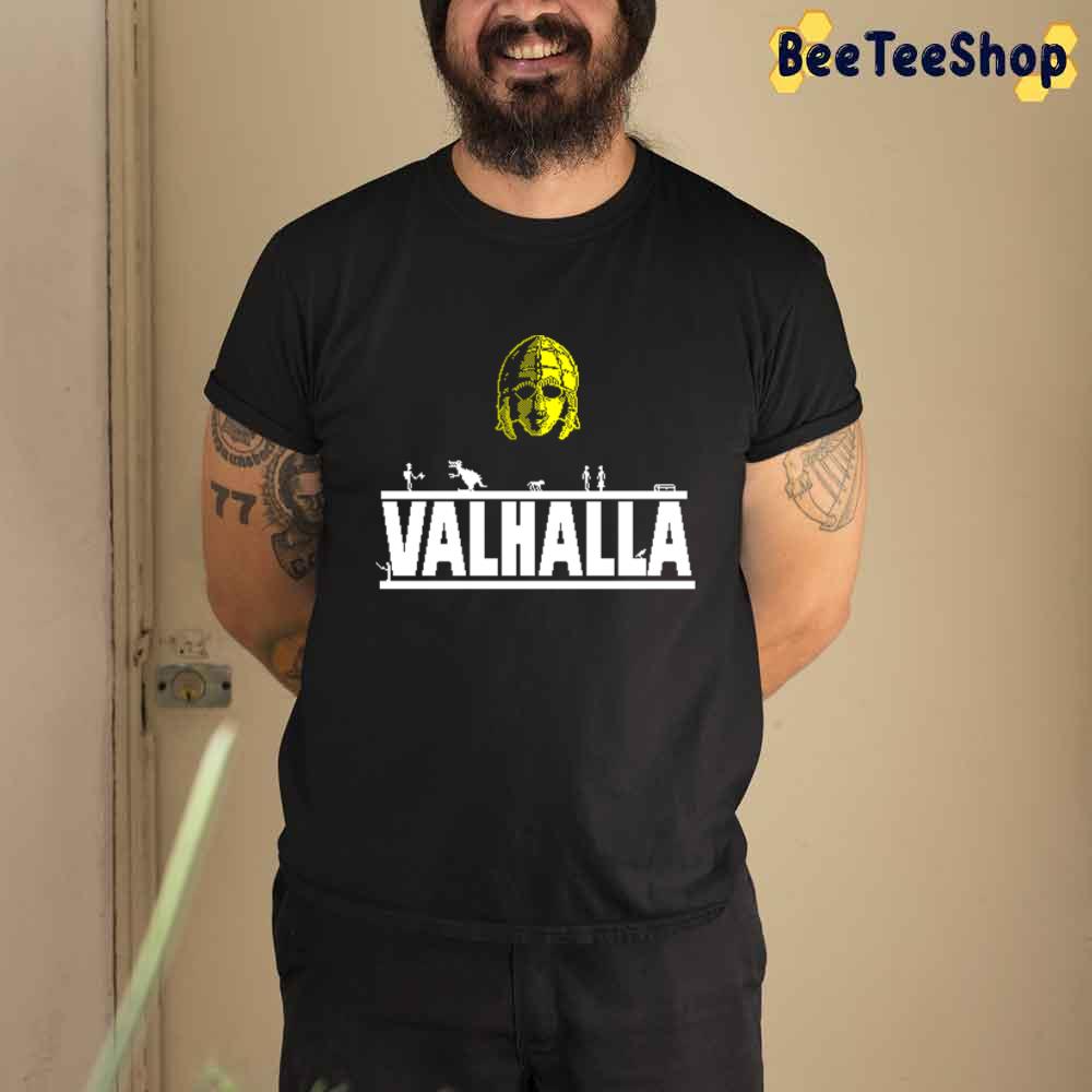 Yellow And White Design Valhalla Game Unisex T-Shirt