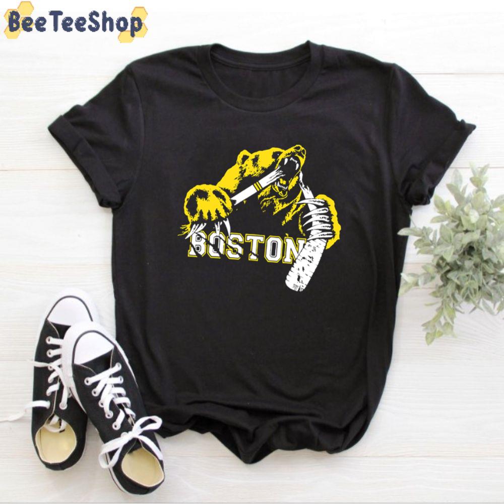 Yellow Bear Design Boston Bruins Hockey Unisex T-Shirt