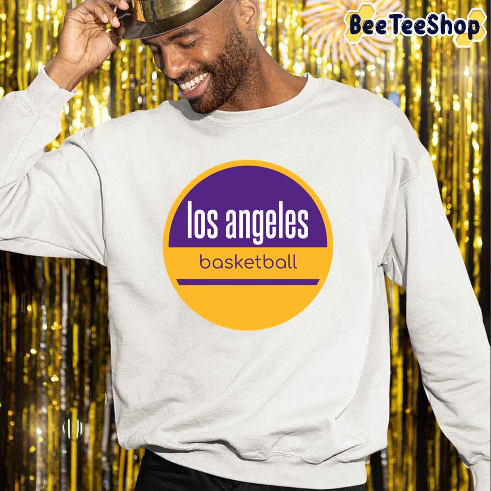 Yellow Purple Los Angeles Lakers Basketball Unisex Sweatshirt - Beeteeshop