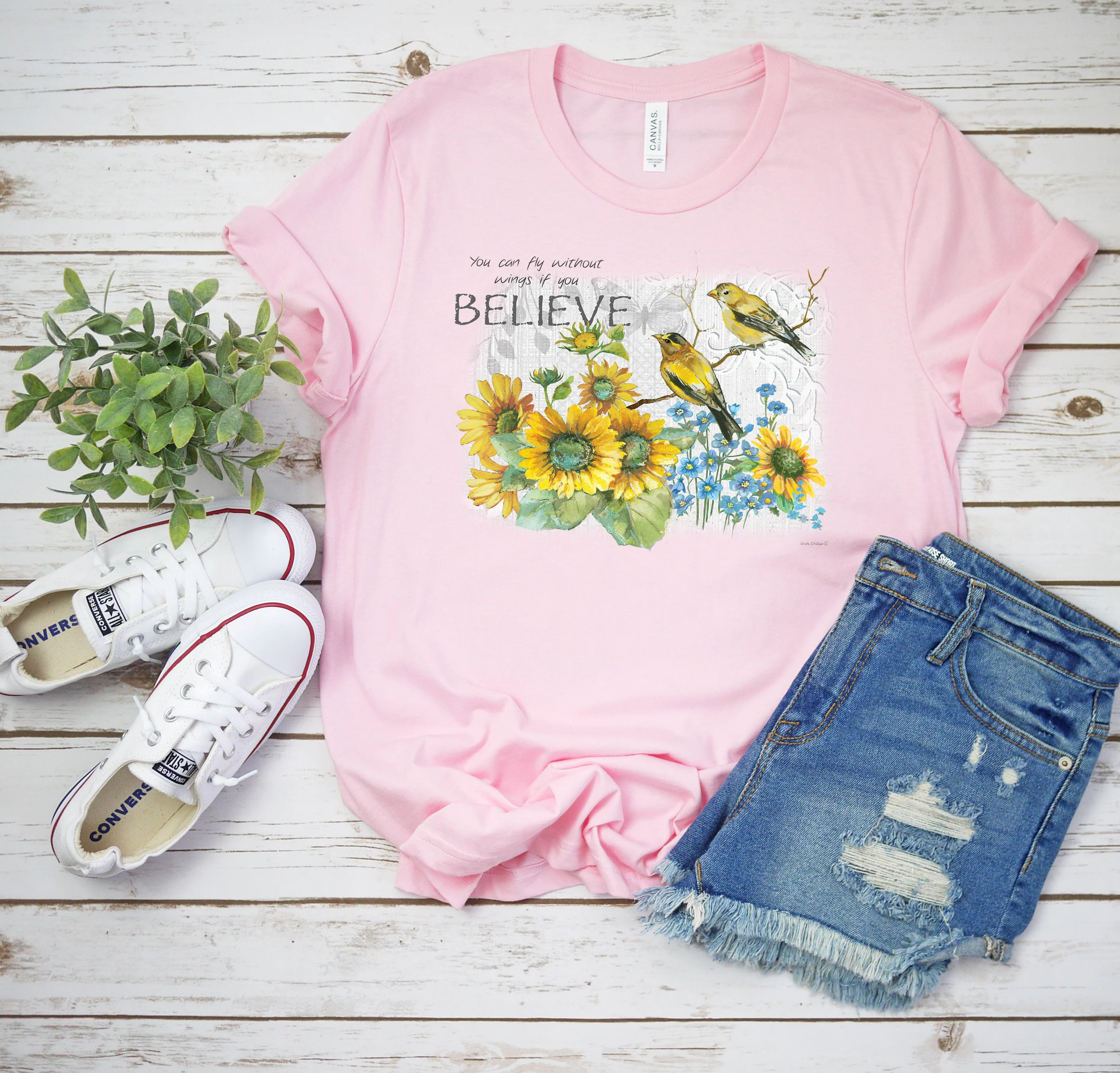 You Can Fly Without Wings If You Believe Springtime Unisex T-Shirt