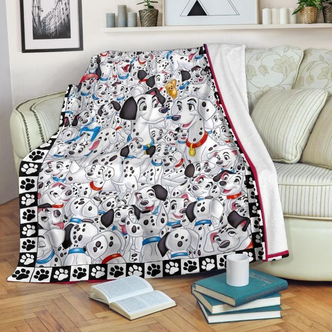 101 Dalmatians Disney Fleece Blanket Gift For Fan, Premium Comfy Sofa Throw Blanket Gift 4