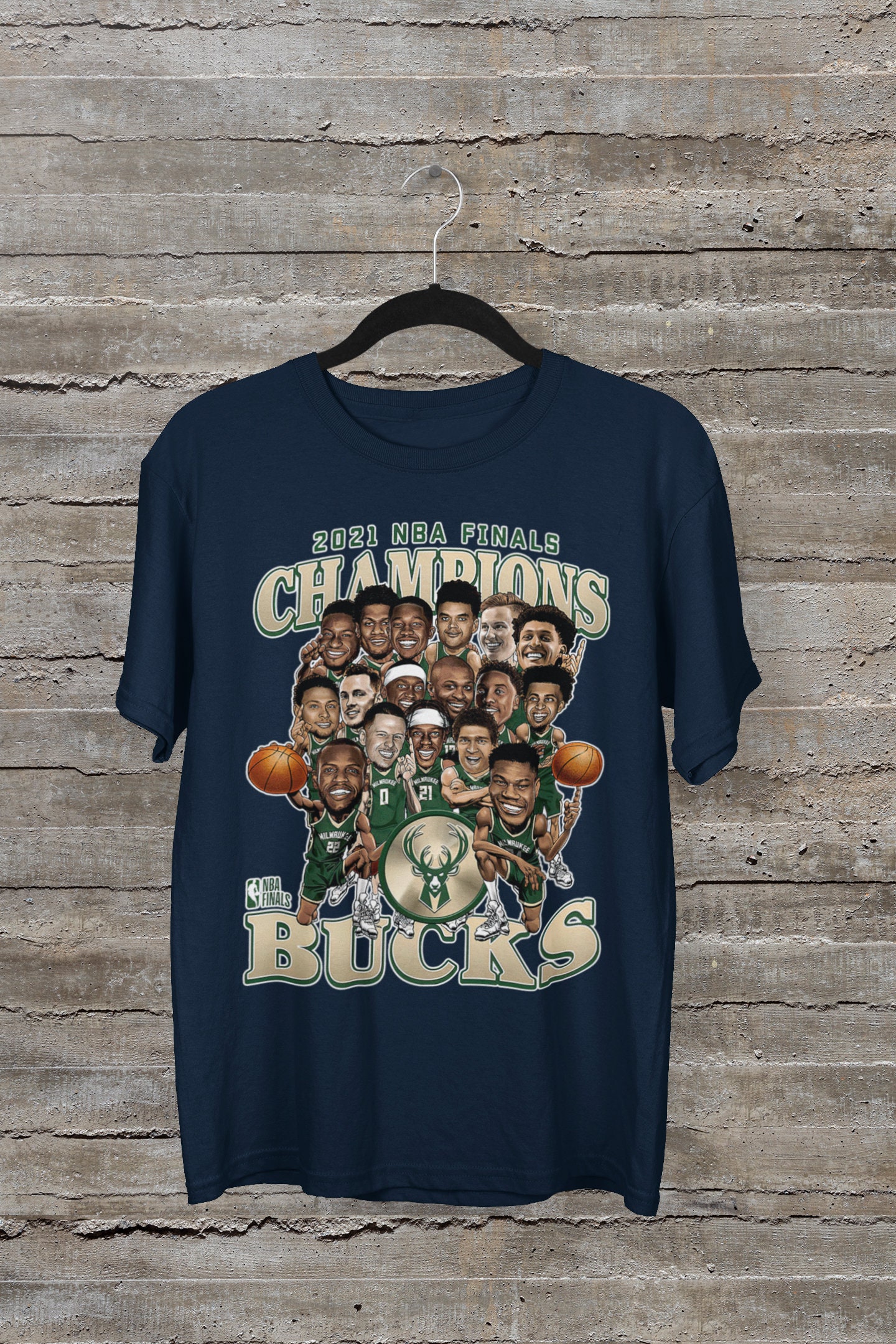 2021 Finals Champions Team Caricature Roster Basketball Unisex T-Shirt