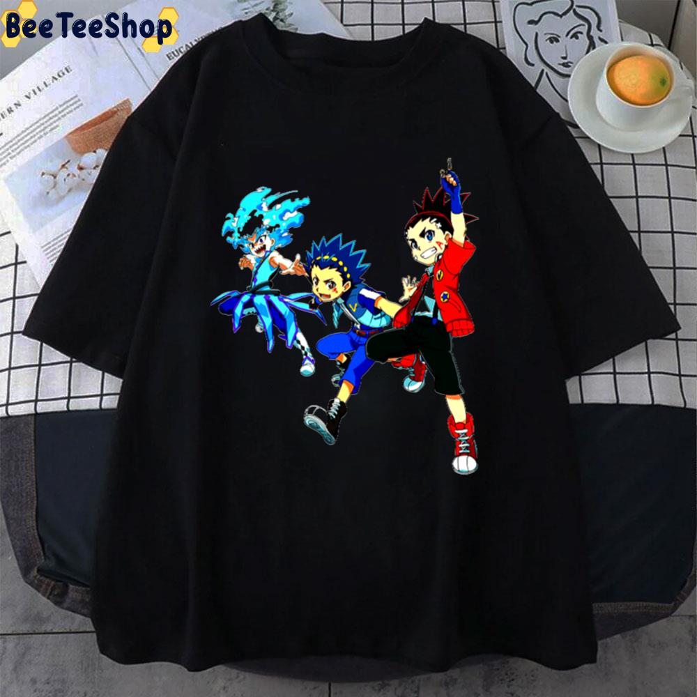 3 Characters Beyblade Unisex T-Shirt