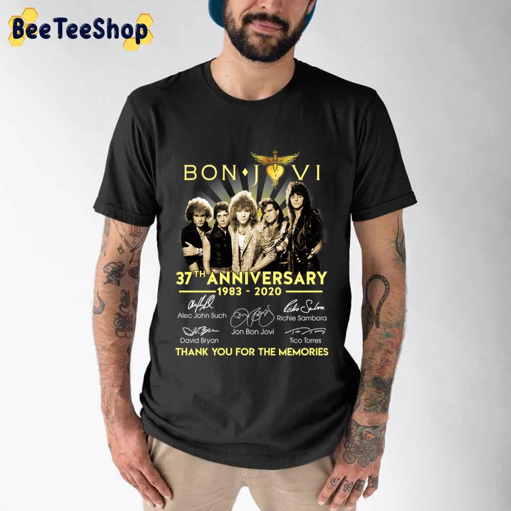 37th Anniversary 1983-2020 Thank You For The Momories Bon Jovi Unisex T-Shirt