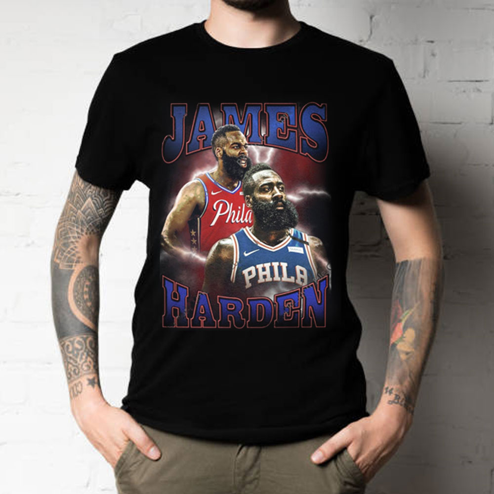 90s Style Vintage James Harden Philadelphia 76ers Basketball Unisex T-Shirt