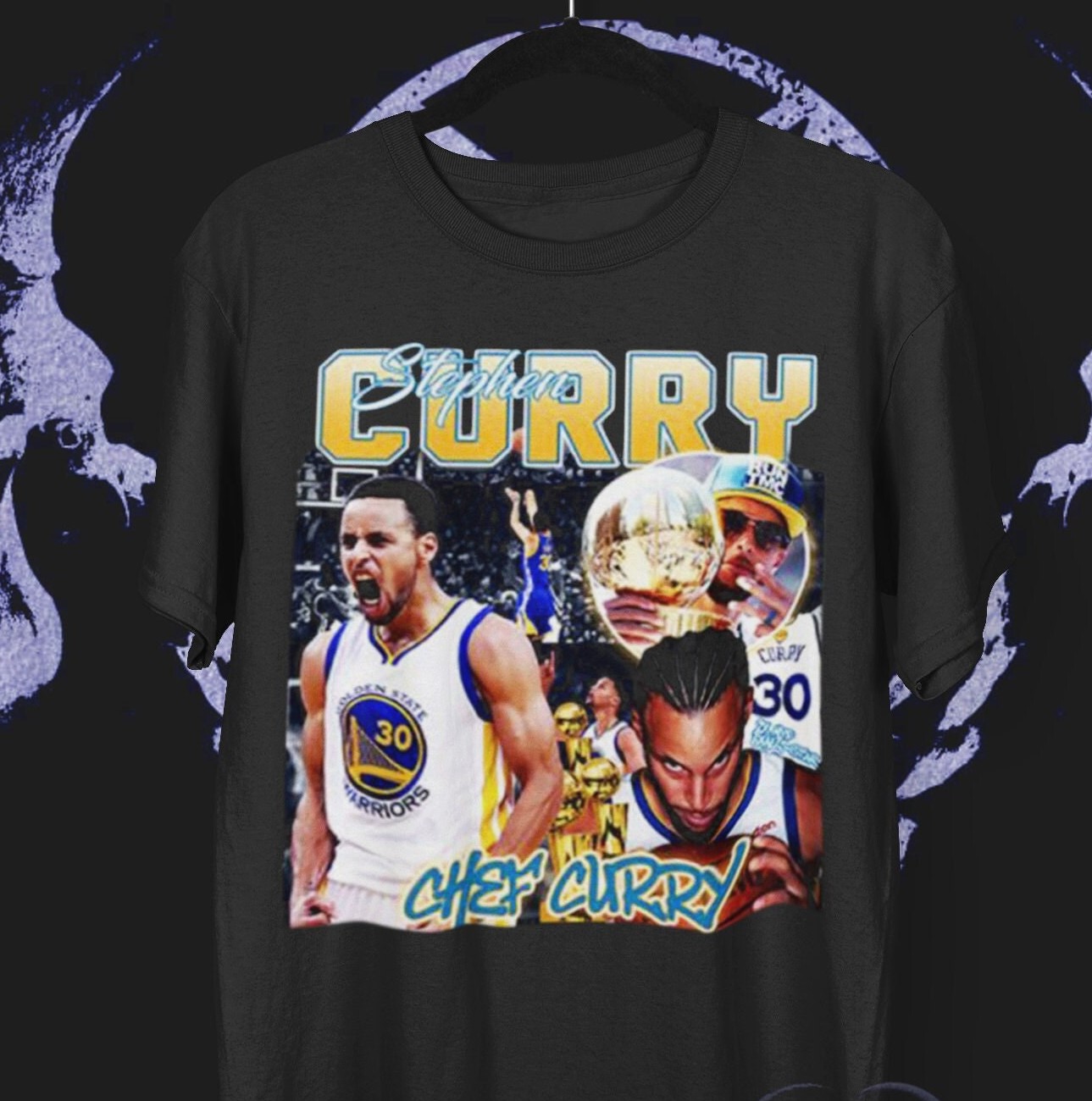 90's Vintage Design Steph Curry Basketball Player Unisex T-Shirt ...