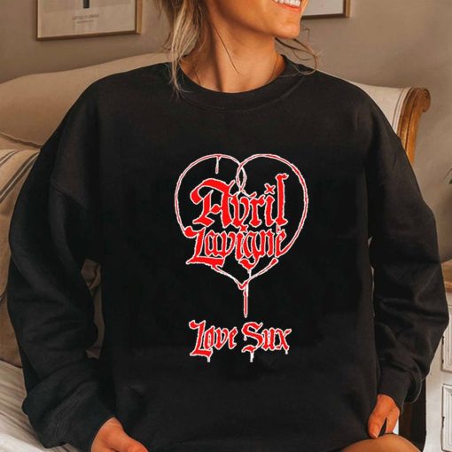 Red Heart Avril Lavigne Love Sux Unisex T-Shirt