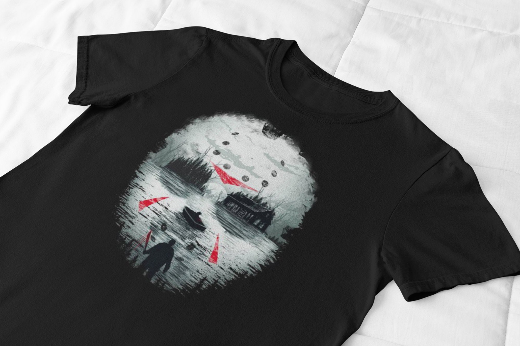 Horror Premium Graphic T-Shirt Friday the 13th Jason Mask 