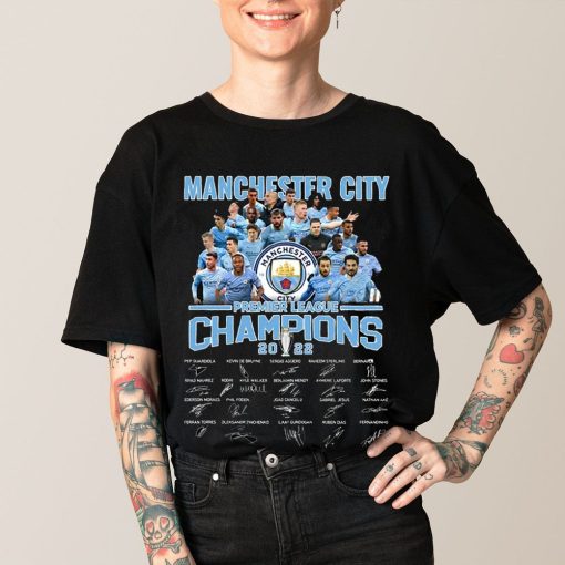 Manchester City Premier League Champions 2022 Signature Unisex T-Shirt