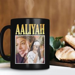 Aaliyah One In A Million Mug Aaliyah Remembering Mug Aaliyah Dana Haughton Mug Retro Vintage Mug 2 Premium Sublime Ceramic Coffee Mug Black