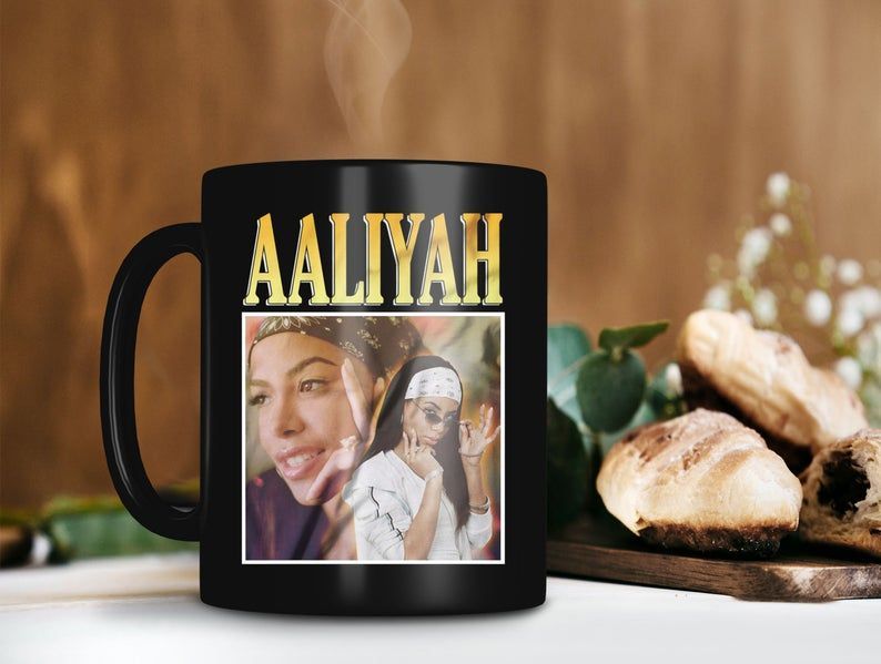 Aaliyah One In A Million Mug Aaliyah Remembering Mug Aaliyah Dana Haughton Mug Retro Vintage Mug 2 Premium Sublime Ceramic Coffee Mug Black