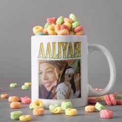 Aaliyah One In A Million Mug Aaliyah Remembering Mug Aaliyah Dana Haughton Mug Retro Vintage Mug 2 Premium Sublime Ceramic Coffee Mug White