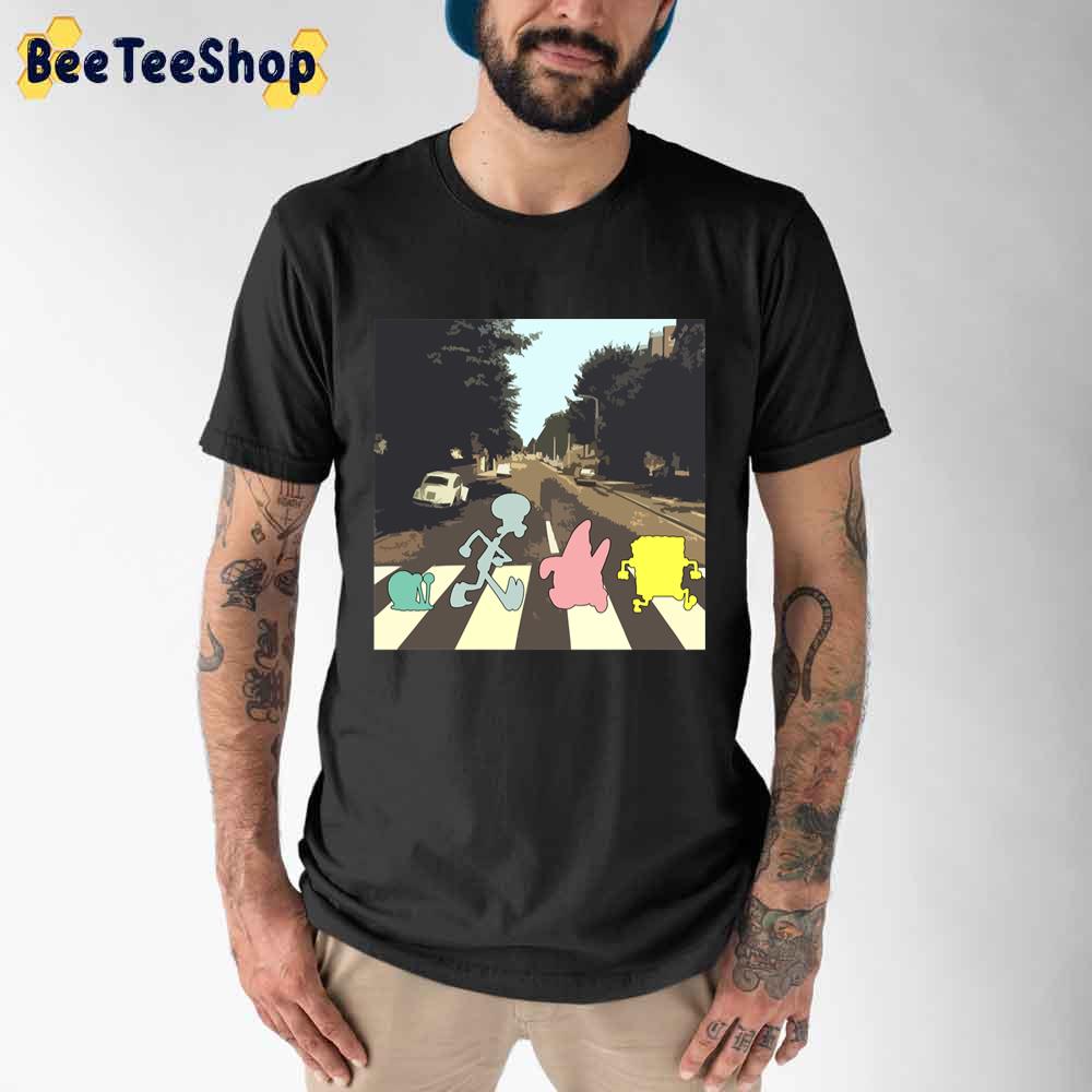 Abbey Road Spongebob Style Unisex T-Shirt