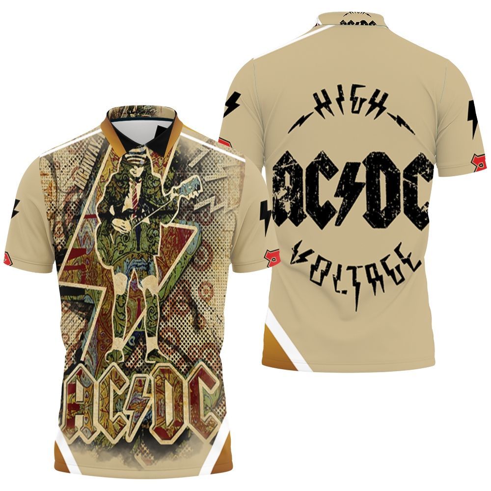 Acdc Angus Young Highway To Hell Polo Shirt All Over Print Shirt 3d T-shirt