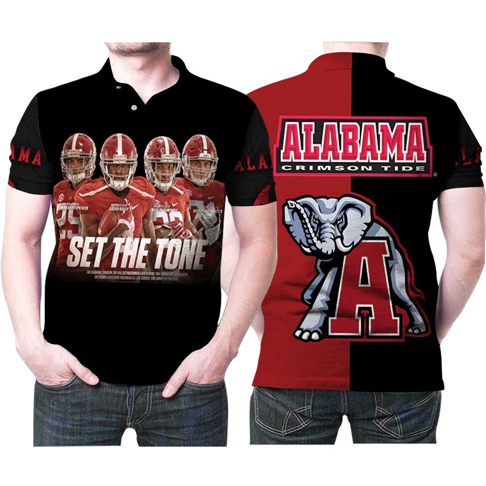 Alabama Crimson Tide Minkah Fitzpatrick Calvin Ridley Marlon Humphrey Ross Pierschbacher 3d Designed Allover Gift For Alabama Fans 1 Polo Shirt