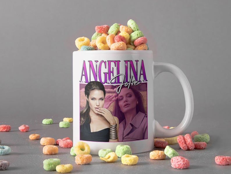 Angelina Jolie Mug Angelina Jolie Pitt Mug Angelina Jolie Lover Gift Actress Premium Sublime Ceramic Coffee Mug White