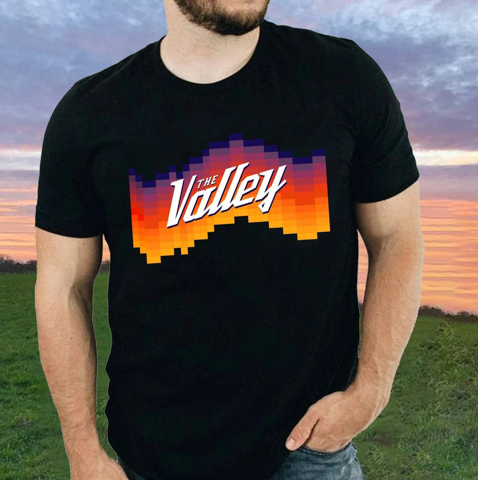 Art Gradient Style The Valley Phoenix Suns Basketball Unisex T-Shirt