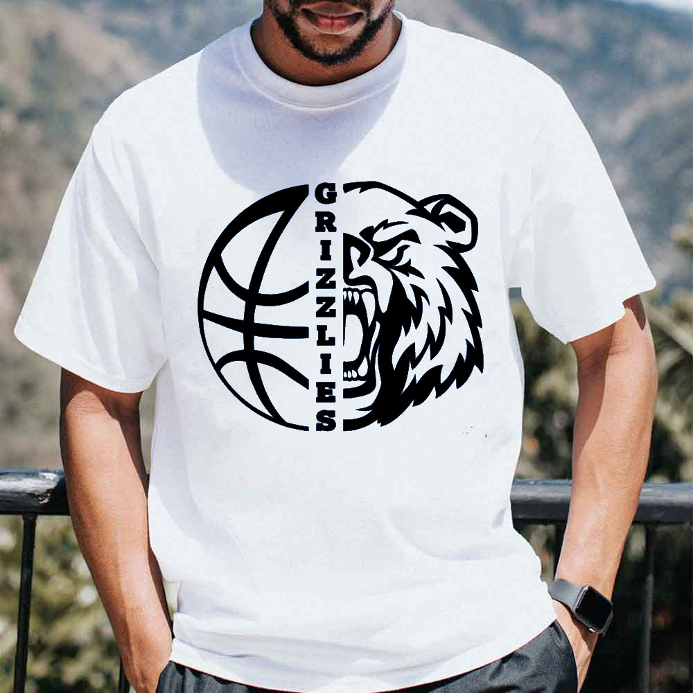 Art Grizzlies Bear Basketball Unsiex T-Shirt