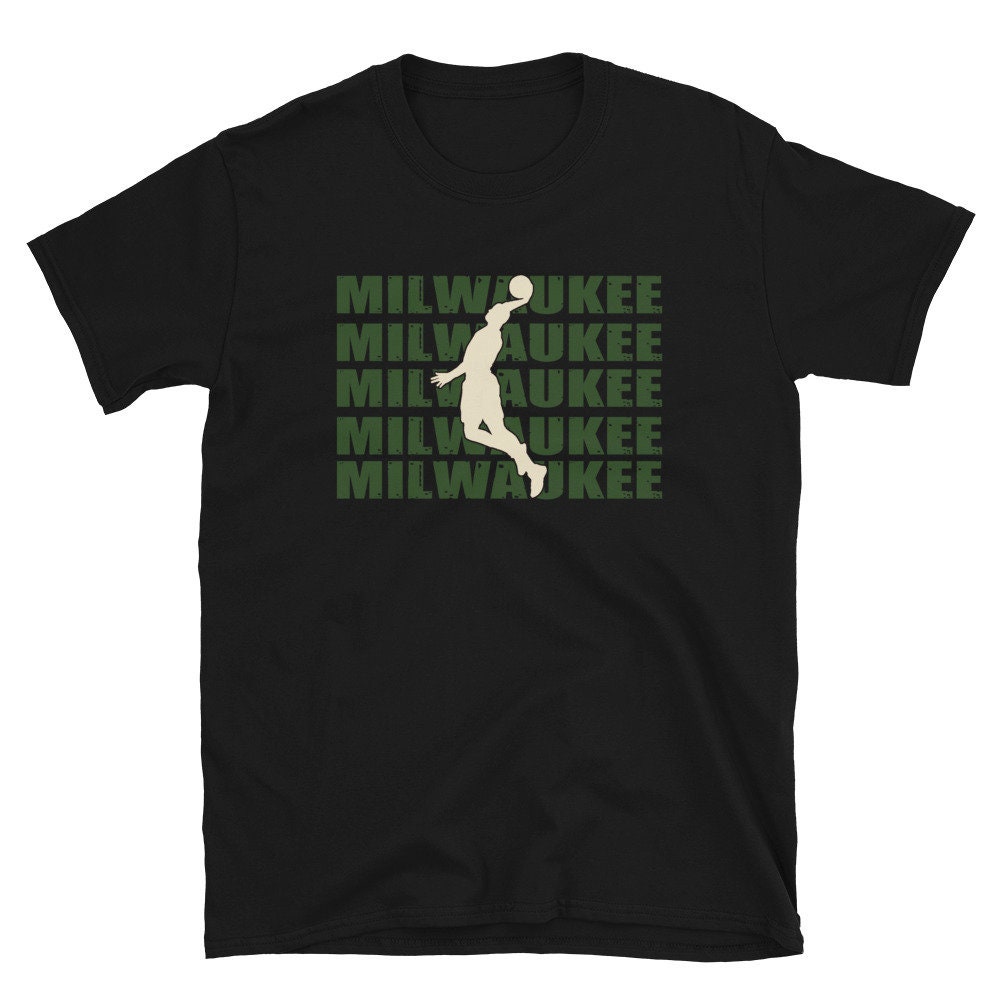 Art Text Milwaukee Wisconsin Basketball Unisex T-Shirt