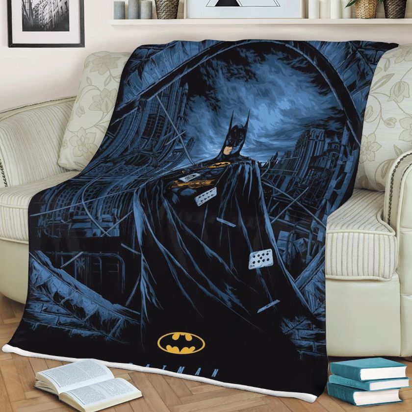 Batman Dark Night Dc Comics Gift, Batman Dark Gift For Fan Comfy Sofa Throw Blanket Gift