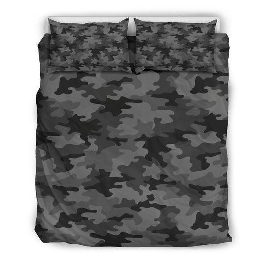 Black And Grey Camouflage Bedding Sets